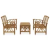 Juego De Muebles De Jardín 3 Piezas Madera Maciza De Acacia VidaXL