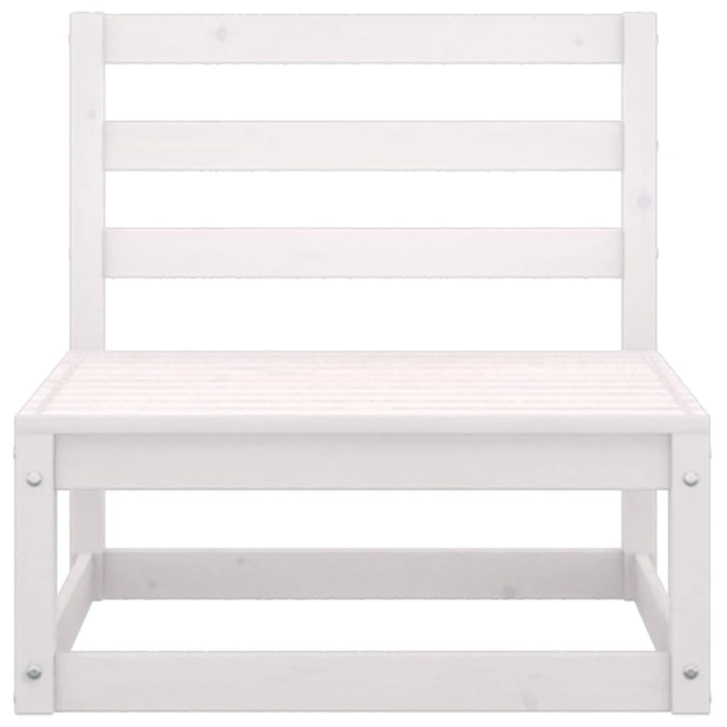 Set De Salón De Jardín De 3 Piezas Blanco Madera Maciza De Pino VidaXL - Imagen 5