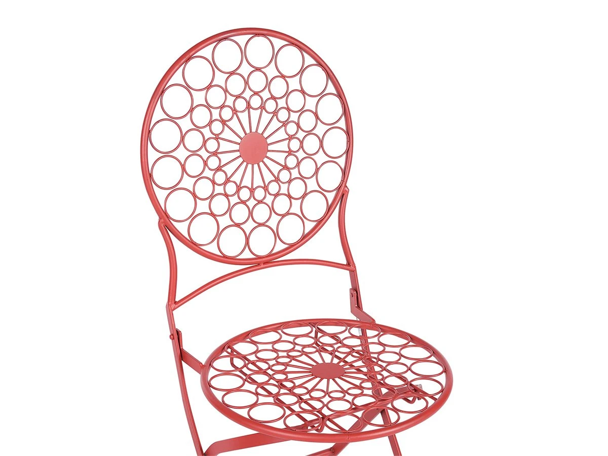 Conjunto De 2 Sillas De Balcón De Metal Rojo SCARIO - Imagen 8