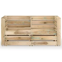 Sofá De Jardín De 2 Plazas Madera De Pino Impregnada Verde VidaXL