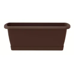 Prosperplast Jardinera Para Balc贸n Con Base Respana Set , Dimensiones (Mm) 885X184X150, Color Marr贸n