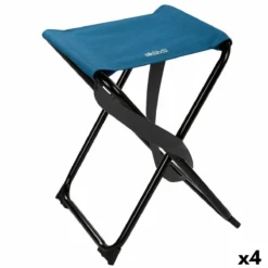 Taburete Plegable Aktive Azul 32 X 45 X 27 Cm (4 Unidades)