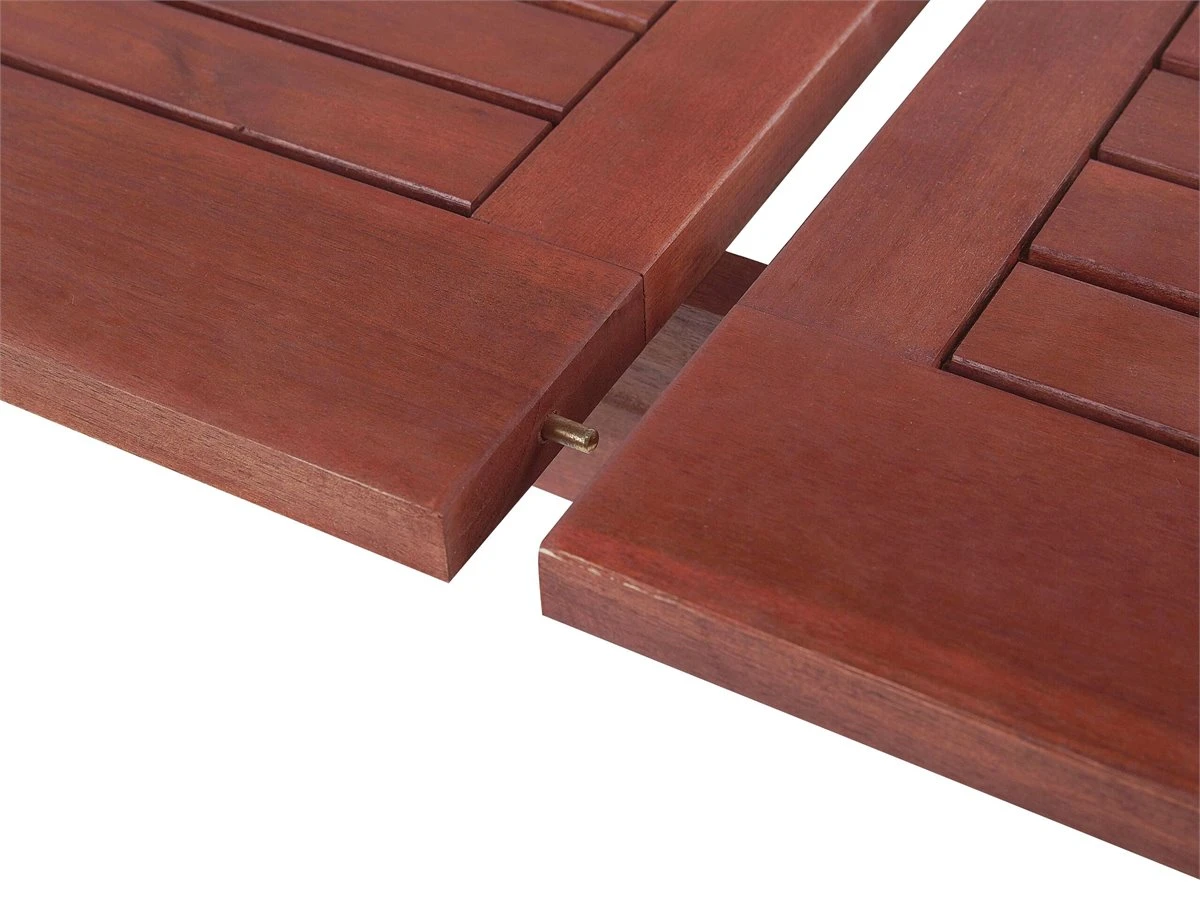 Conjunto De Jardín De Madera De Acacia Con 6 Sillas Y Cojines Terracota TOSCANA - Imagen 7