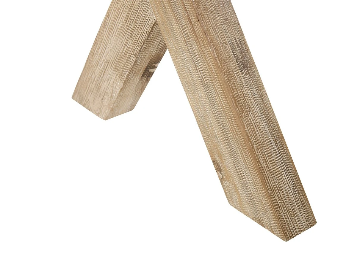 Conjunto De Jardín De Cemento Reforzado Mesa 90 X 90 Cm 4 Taburetes Gris/madera Clara OLBIA - Imagen 9