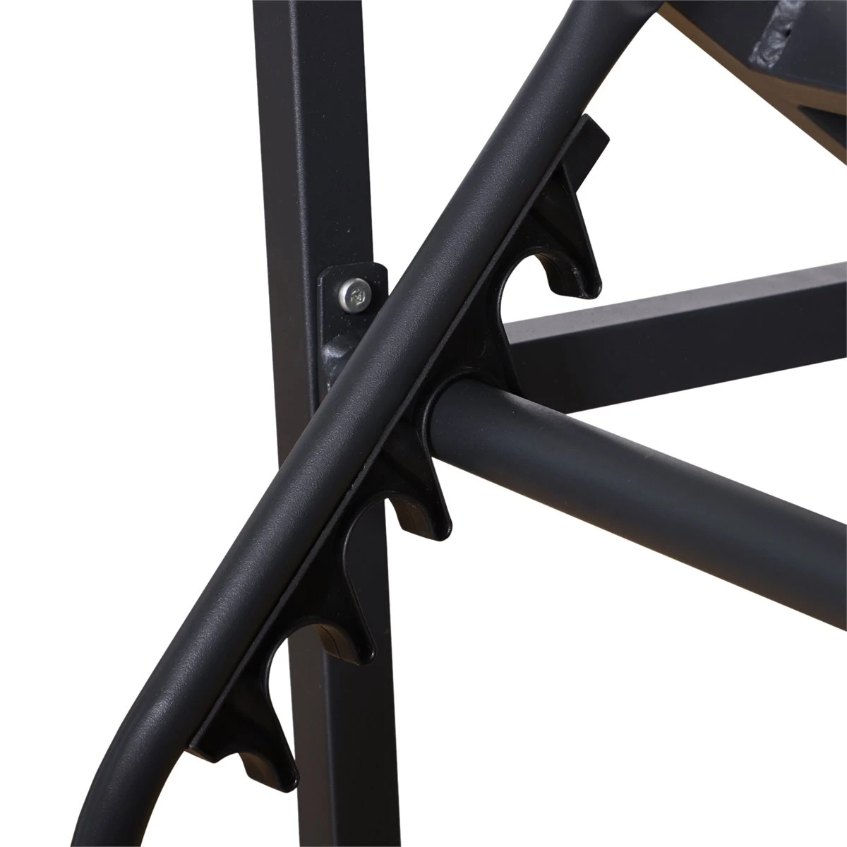 Outsunny Conjunto Mueble Exterior Apto Jardin Incluye 2 Sillas 2 Taburetes 1 Mesa Para Café Con Cojín Suave 5 Niveles En Respaldo Reclinable Gris Y Negro 50x50x82/77/70/60/50cm - Imagen 5