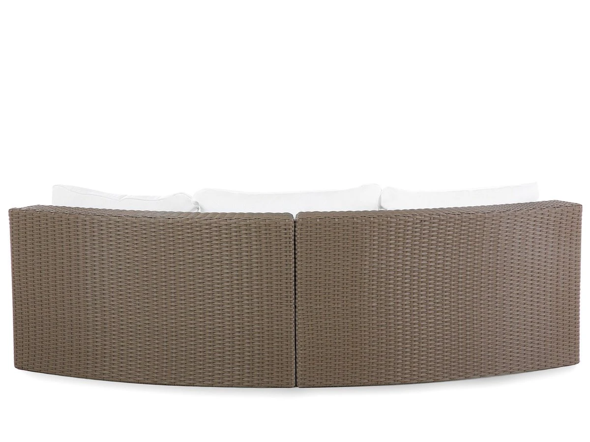 Conjunto De Jardín Con Sofá De Ratán Y Mesa De Café En Marrón Claro SEVERO - Imagen 9