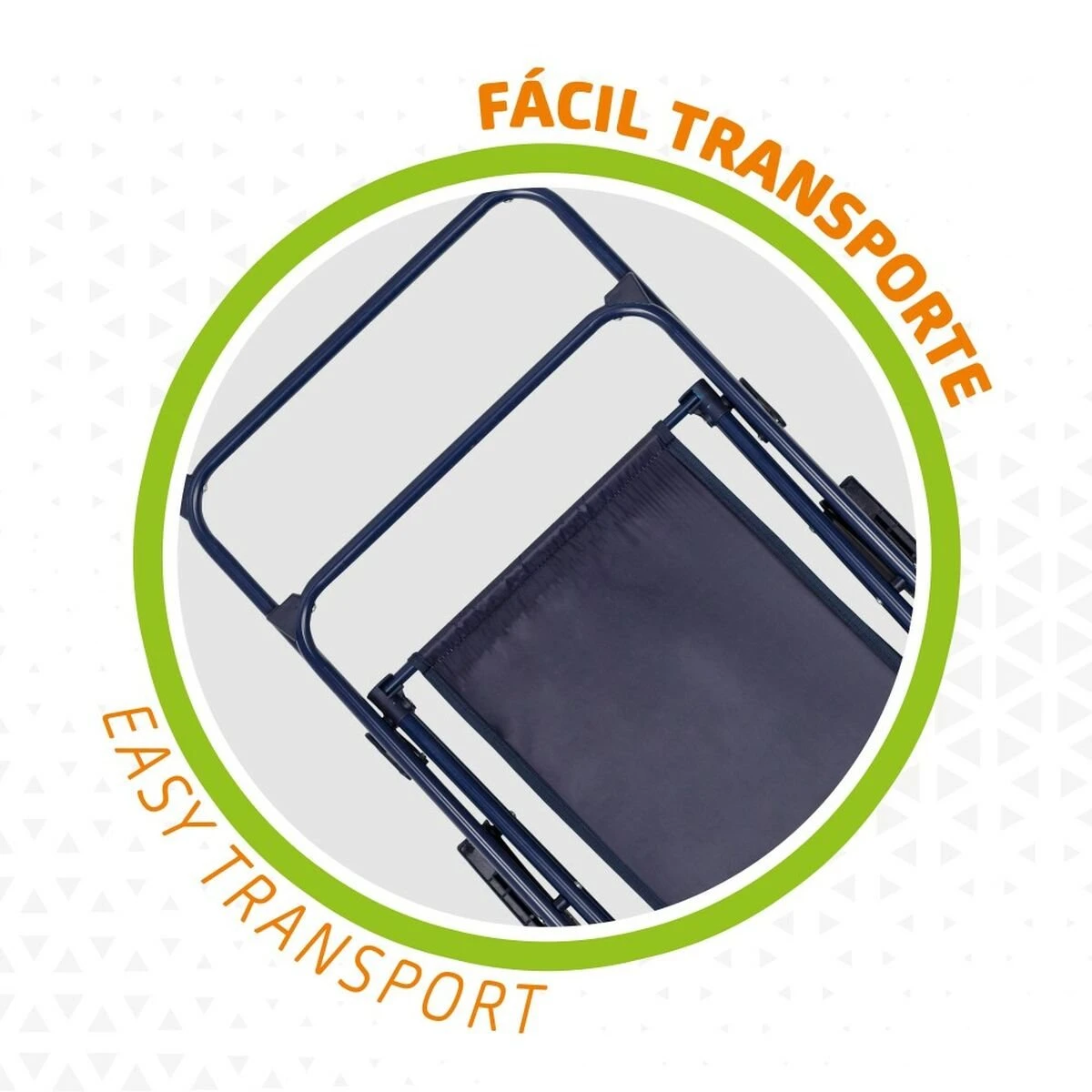 Silla Plegable Aktive Blanco Azul Marino A Rayas 43 X 85 X 47 Cm (4 Unidades) - Imagen 5