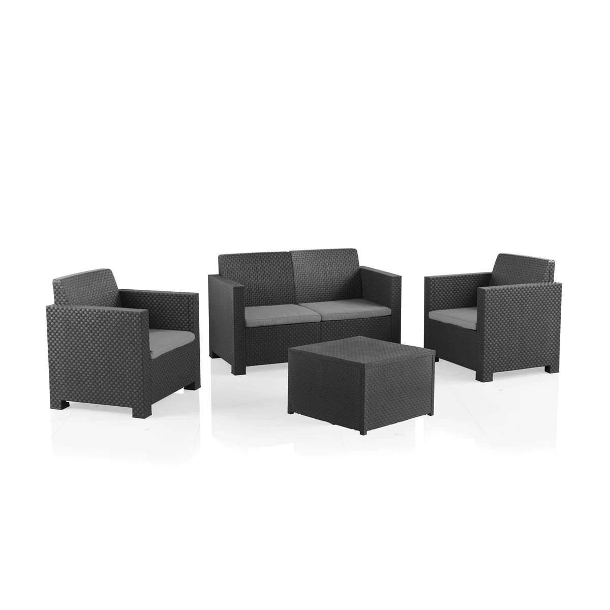 Set De Jardín Sofá 2 Plazas+ 2 Sillones + Mesa De Centro MAHINA - Imagen 2