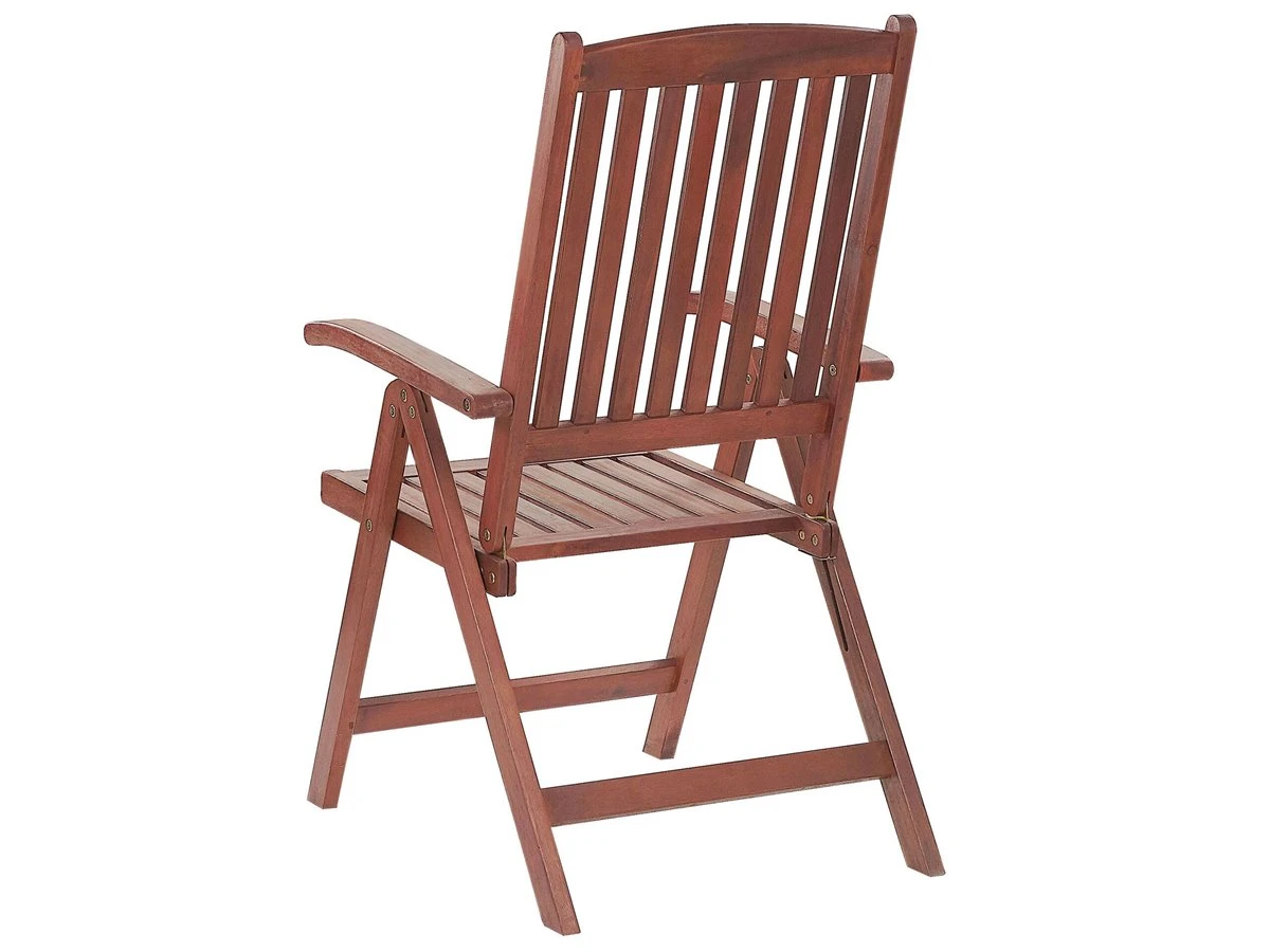 Conjunto De 2 Sillas De Jardín De Madera De Acacia TOSCANA - Imagen 6