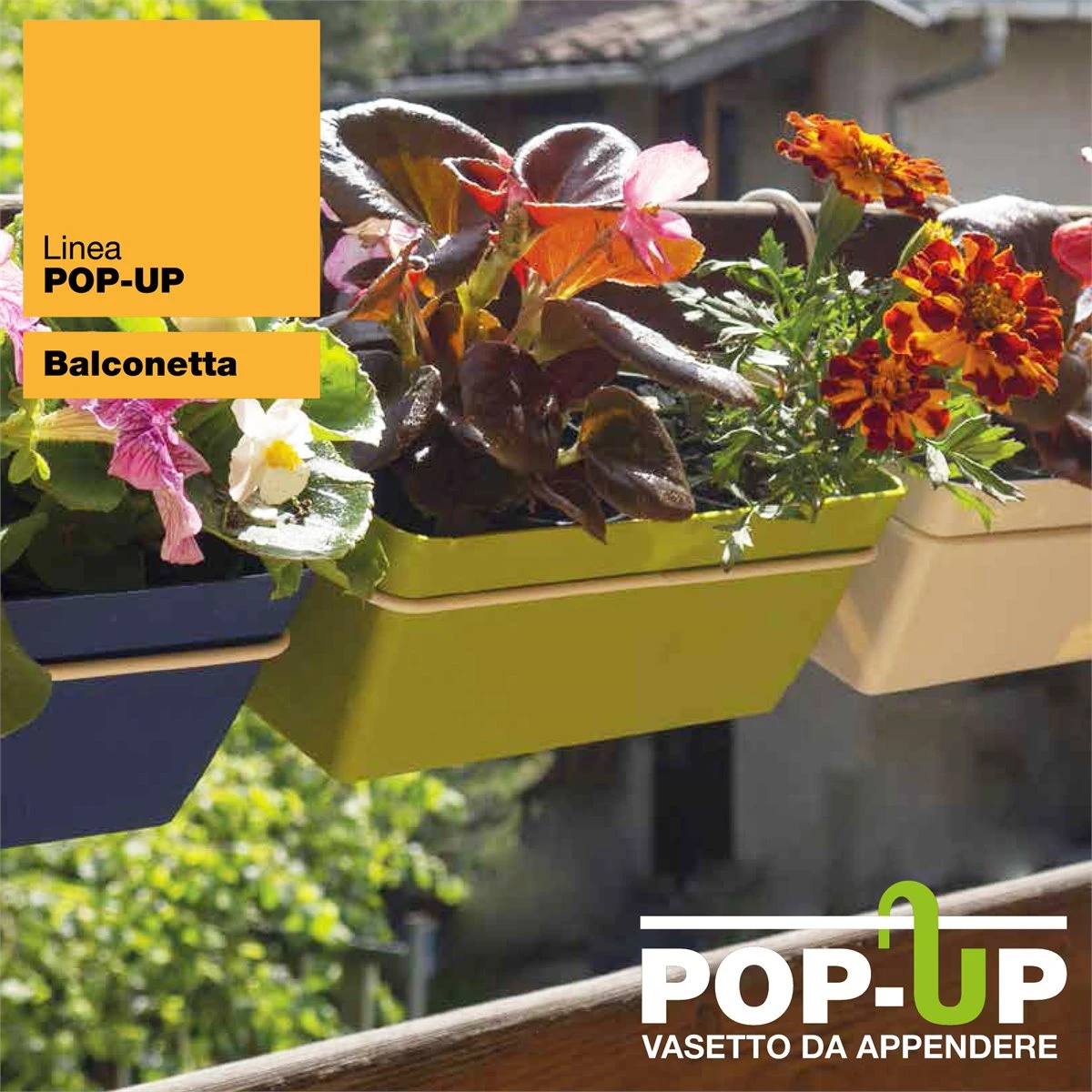 3 Jardineras L 22 Cm Con Ganchos, De Polipropileno - Imagen 2