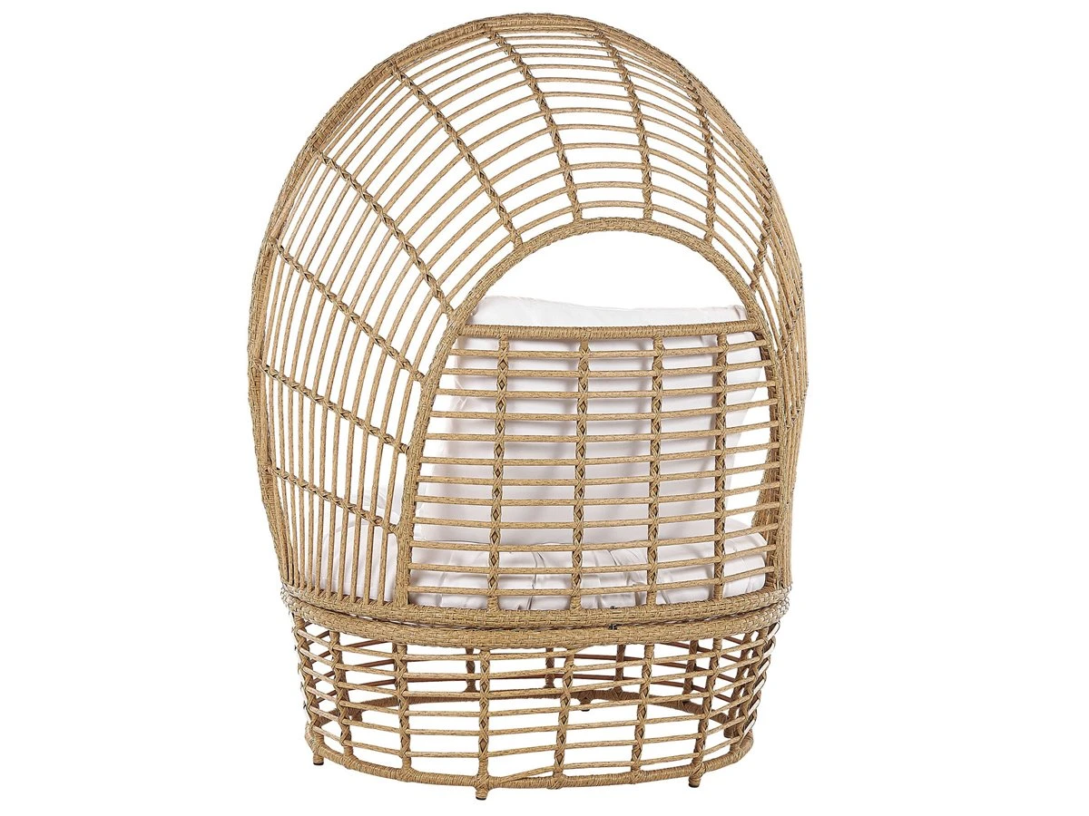 Silla De Ratán Beige/natural/blanco LIDO - Imagen 7