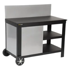 Cook'in Garden - Carrito Plancha NOVA Negro Mesa De Servicio