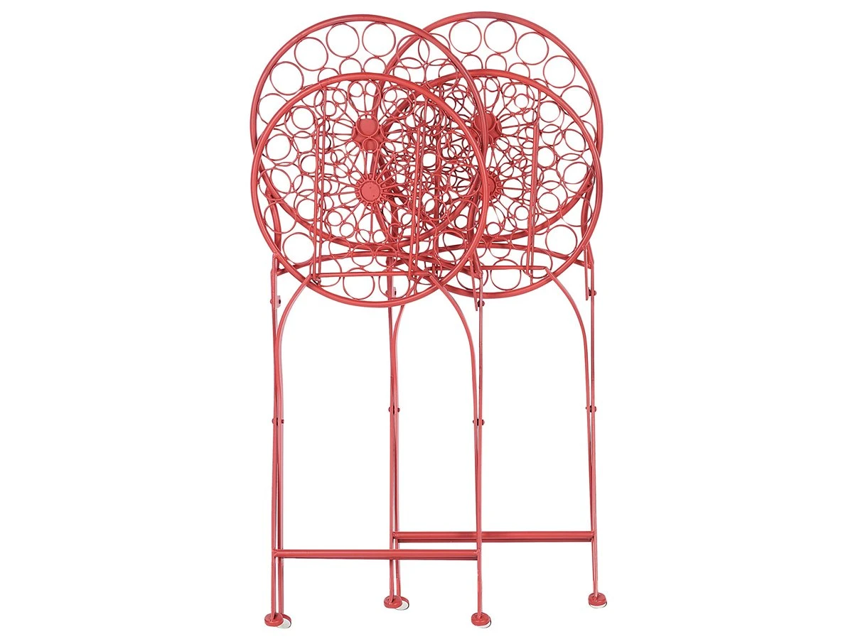 Conjunto De 2 Sillas De Balcón De Metal Rojo SCARIO - Imagen 7