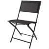 Silla Plegable Jardín Tejido Reforzado Negra Aktive