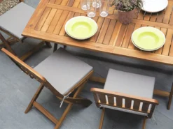 Conjunto De Dos Sillas De Jardín Madera De Acacia Marrón CENTO