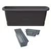 Prosperplast Jardinera Para Balcón Respana Easycare, Dimensiones (Mm) 397X190X140, Color Antracita