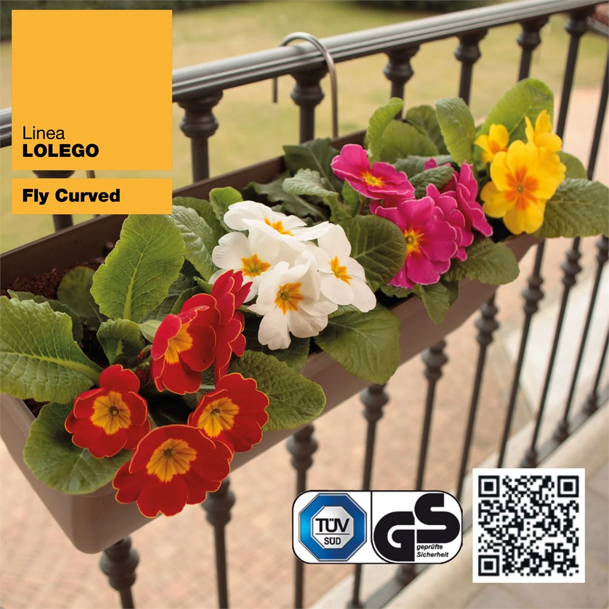 Jardinera 60 Cm Con Soporte De Fijación Curvo - Imagen 2