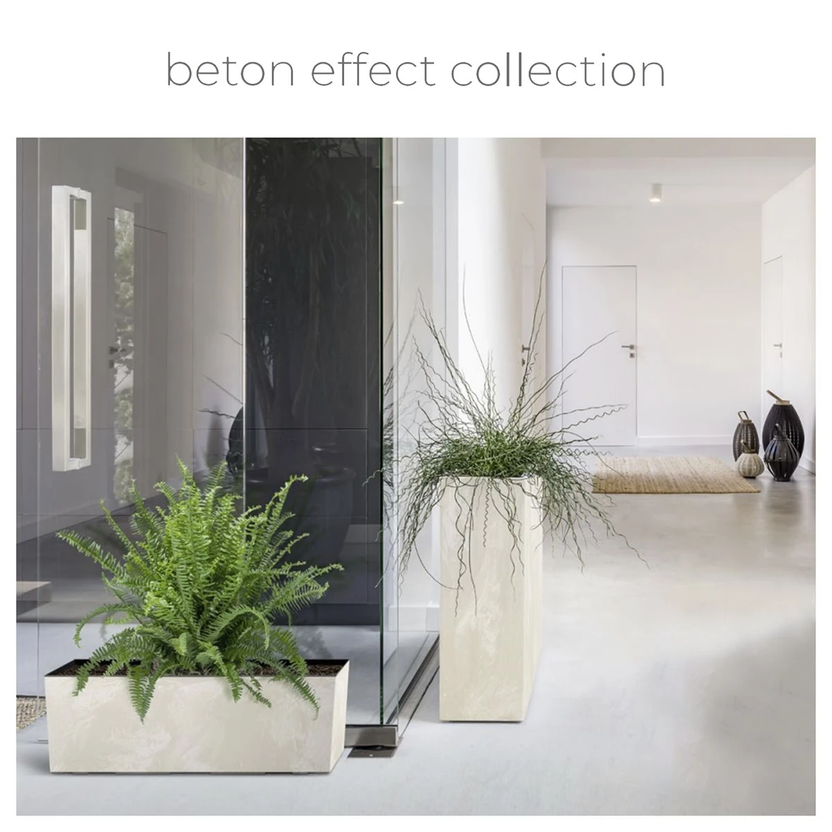 Prosperplast Jardinera Para Balcón Urbi Case Beton Effect , Con Depósito, Dimensiones (Mm) 580X180X498, Color Marengo - Imagen 2