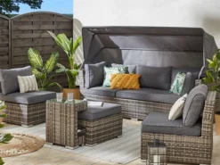 Conjunto De Jardín 6 Plazas Gris CORTE