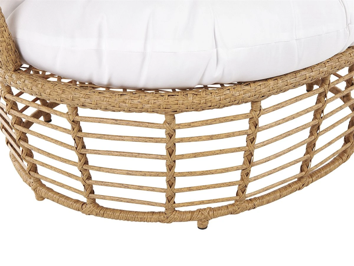 Silla De Ratán Beige/natural/blanco LIDO - Imagen 8