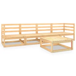 Juego De Muebles De Jardín 5 Piezas Madera Pino Maciza VidaXL