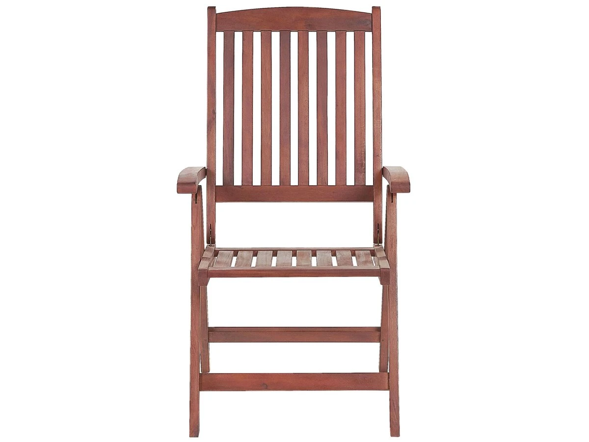 Conjunto De 2 Sillas De Jardín De Madera De Acacia Con Cojines Gris/beige TOSCANA - Imagen 7