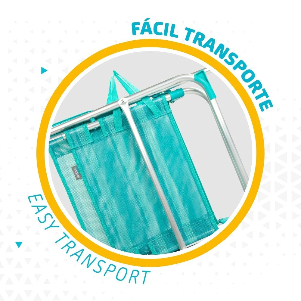 Silla Plegable Fija Aluminio Aktive Beach - Mediterráneo - Imagen 4