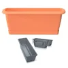 Prosperplast Jardinera Para Balcón Respana Easycare, Dimensiones (Mm) 397X190X140, Color Terracota
