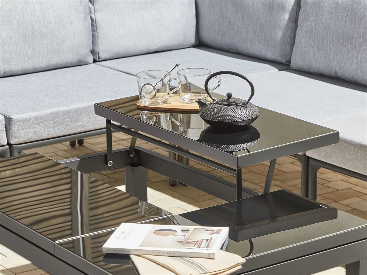 Conjunto De Jardín 6 Plazas Gris FORANO - Imagen 6