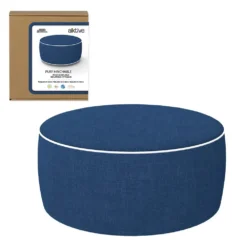 Puff Hinchable Ottoman Resistente Al Agua Colonial Clásico Azul Aktive