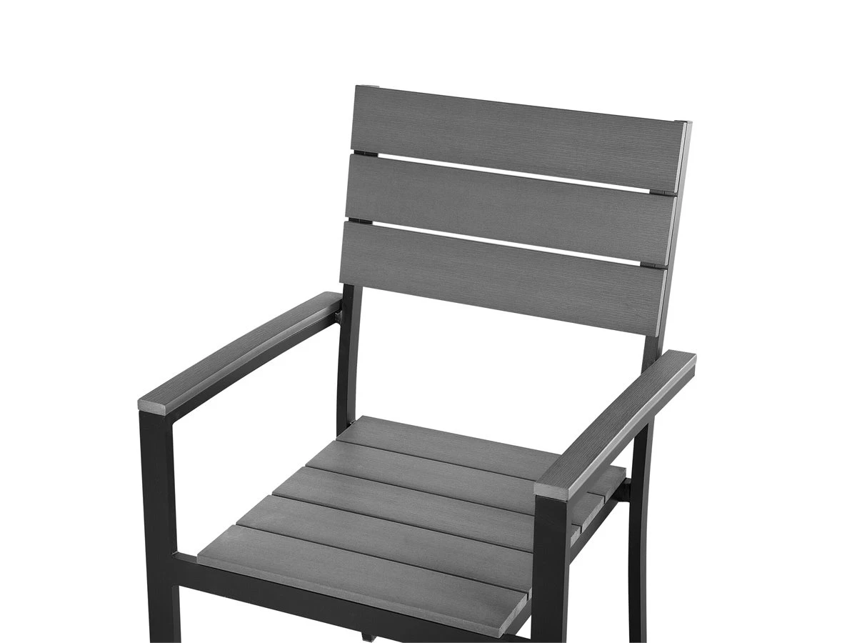 Conjunto De 6 Sillas De Jardín Grises COMO - Imagen 6