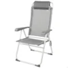 Silla Plegable Camping Antivuelco Y Multiposición Gris C/cojín Aktive