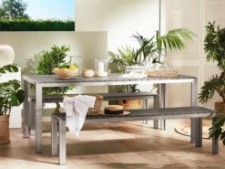 Conjunto De Jardín En Aluminio Gris NARDO