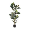 Planta Decorativa 49 X 45 X 125 Cm PVC Ficus Verde Oscuro
