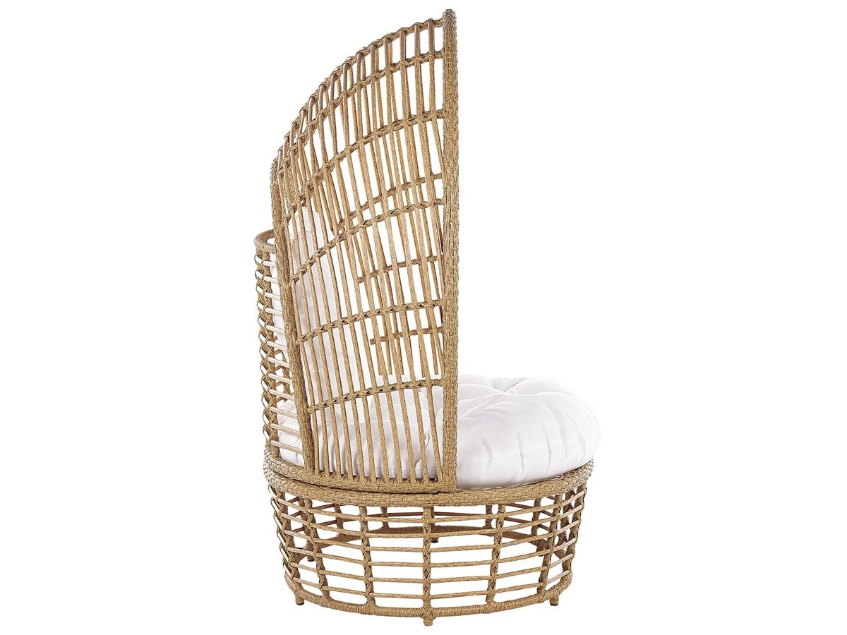 Silla De Ratán Beige/natural/blanco LIDO - Imagen 6