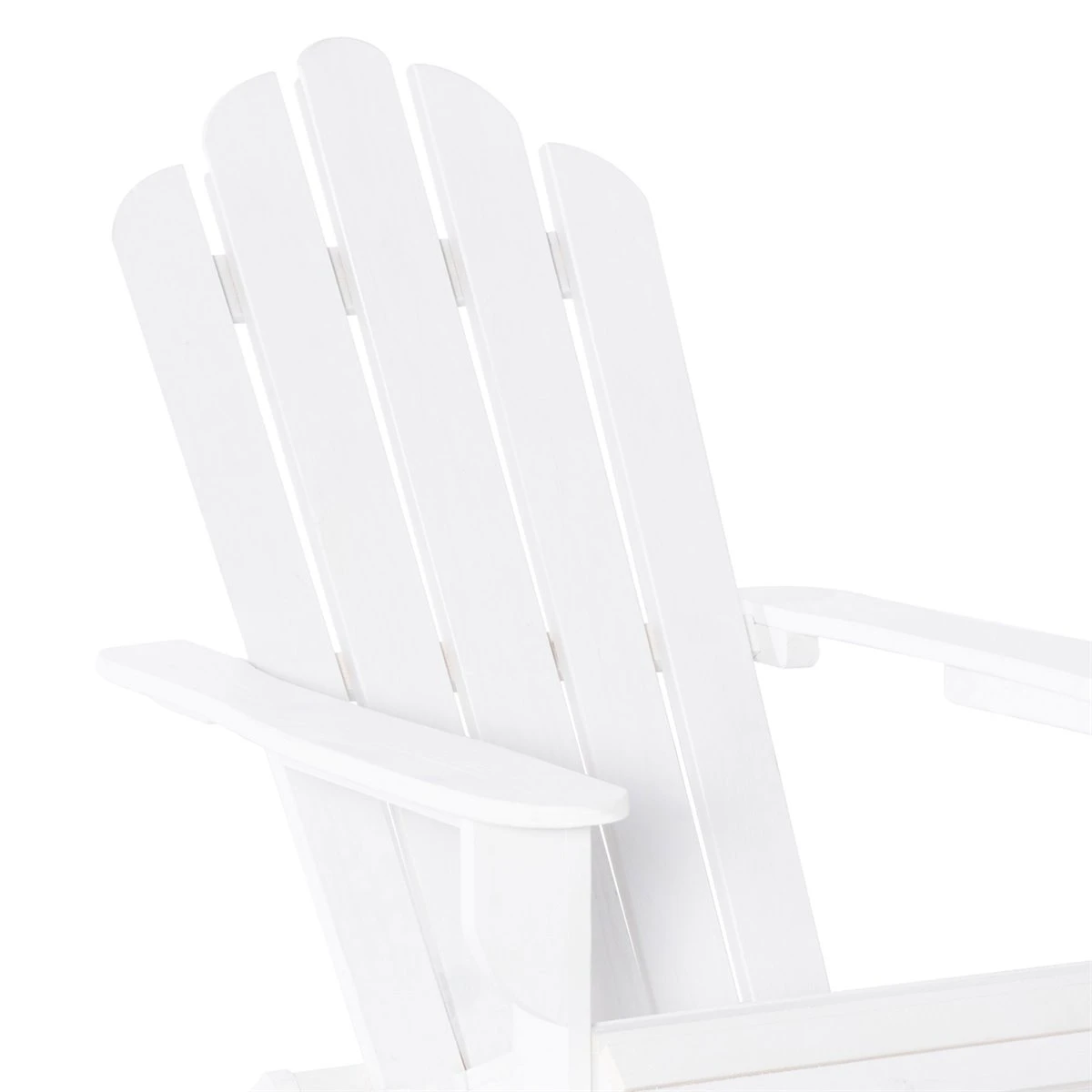 Outsunny Silla Adirondack De Madera Plegable Silla De Jardín Con Reposabrazos Y Respaldo Alto Para Terraza Balcón Exterior Carga Max. 113 Kg 73x73x92 Cm Blanco - Imagen 5