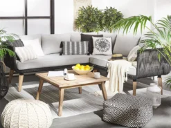 Conjunto De Jardín En Madera De Acacia Gris/marrón ALCAMO