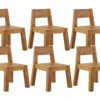 Conjunto De 6 Sillas De Madera De Acacia Clara LIVORNO