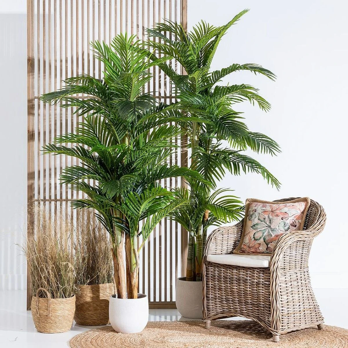 Planta Decorativa 100 X 130 X 210 Cm Verde PVC Palmera - Imagen 2