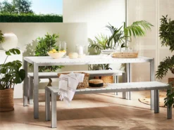 Conjunto De Jardín En Aluminio Blanco NARDO